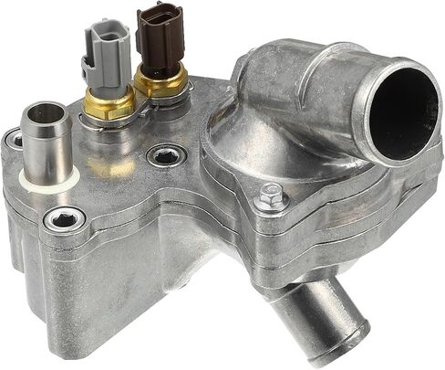 Thermostat Assembly with Housing Sensor Replacement for Ford Explorer 4.0L 1997-2001 for Mercury 4.0L V6 1998-2001, 2L2Z8592BA Aluminum Alloy Silver Tone 1Pc in Saudi Arabia