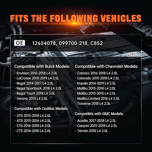 مجموعة ملفات الإشعال مكونة من 4 قطع متوافقة مع بويك كاديلاك شيفروليه ريجال ATS Envision Impala Malibu 2013-2018 يستبدل 12654078 in Saudi Arabia