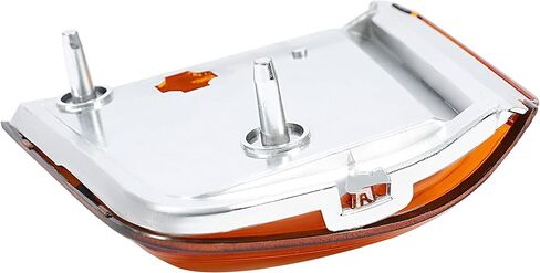 عدسة أضواء علامة العنبر HECASA متوافقة مع 1987-1988 Oldsmobile Cutlass Supreme/Calais 442/GT-350 لاستبدال 5974361 5974362 مصباح إشارة الانعطاف الأمامي LH & RH كروم الإسكان وعدسة العنبر in Kuwait