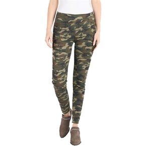 Coco + Carmen OMG Tummy-Slimming Distressed Printed Jeans