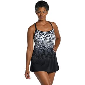 Scoop Neck Swim Dress One Piece Swimsuit