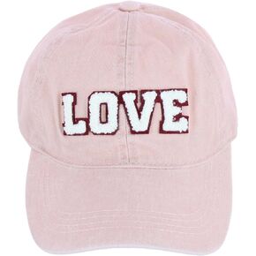 David & Young Women's Chenille Love Lettered Baseball Cap Hat