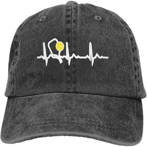 Yipaidel Women's Heartbeat Pickleball Baseball Cap, Adjustable Vintage Washed Hat for Women and Men in Kuwait