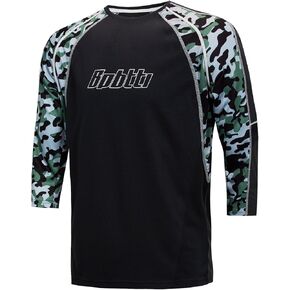 bpbtti Men's Mountain Bike Jersey 3/4 Sleeve Downhill MTB Shirts Loose Fitting Cycling Shirt UPF Bicycle Top UPF50+ in Kuwait