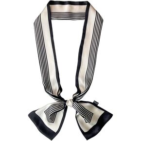 Tolzorai 100% Mulberry hair ribbon Silk Scarf set fashion designer for women hair chic stylish neckerchief