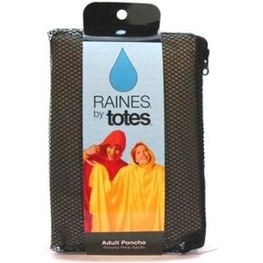 Raines Rain Poncho Adult Size Assorted Colors (3 Pack)