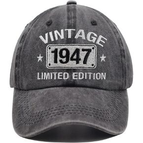 Vintage 1954 1953 1952 1951 1950 1949 1948 1947 1946 1945 Limited Edition Adjustable Embroidered Baseball Cap
