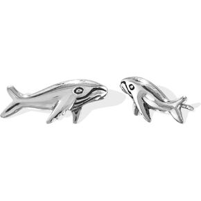 Boma Jewelry Sterling Silver Whale Stud Earrings