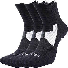Womens & Mens Athletic Socks Compression Crew Sock Men 3 Pack For Basketball & Running