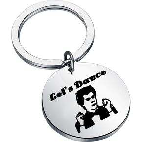 BAUNA 80's Foot Loose Movie Movie Inspirational Keychain Let's Dance Musical Inspired Jewelry for Kevin Fans