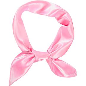 1 Piece of Satin Square Scarf Ribbon Neck Scarfs Halloween Retro Costume Scarf for Women and Girls (23.62" x 23.62")