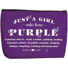 Wenboco Purple Gifts for Women Purple Accessories Purple Stuff Purple Butterfly Gifts Makeup Bag Inspirational Birthday Graduation Gifts for Her Female Mother Sister Friends Travel Toiletries Bag