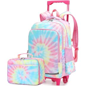 CAMTOP 18 Inch Rolling Backpack With Matching Lunch Bag Set Girls Boys Roller Bag on Wheels Kids School Bookbags Wheeled