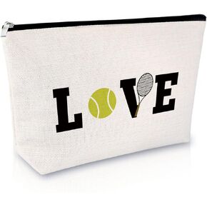 Tennis Gifts Makeup Bag Inspirational Gift for Tennis Player Birthday Gift for Women Cosmetic Bag Tennis Lover Gift Graduation Gift for Tennis Girl Travel Cosmetic Pouch Christmas Gift