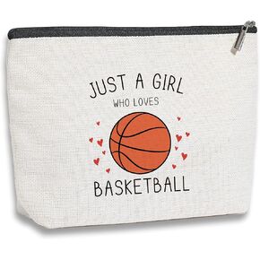 Basketball Gifts, Basketball Gifts for Girls, Basketball Stuff, Gift for Bestie Sister Daughter Girls Sister Friend Women, basketball Decor, Travel Toiletry Makeup Zipper Pouch Just a Girl Who Loves in Kuwait