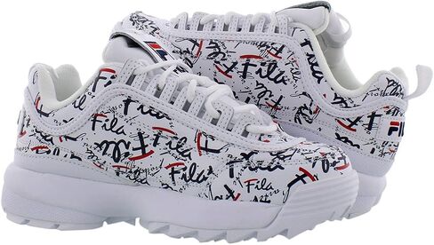 Fila Disruptor Ii Graffiti Womens Shoes Size 6, Color: Pure White/Grafitti/Red/Fila White in Saudi Arabia