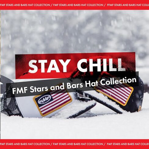 قبعة FMF Stars and Bars - قبعة سائقي الشاحنات السوداء، قبعات Snapback مكونة من 5 ألواح للرجال، قبعة OSFA in Kuwait