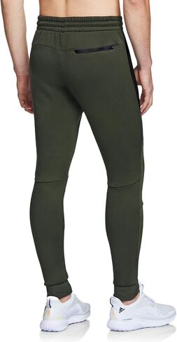 ATHLIO Men's Winter Fleece Sweatpants, Athletic Sports Jogger Pants with Pockets, Active Running Training Tapered Pants in Kuwait