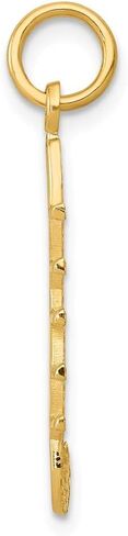 FB JEWELS Solid 14K Yellow Gold Music Note Charm (0.47 x 0.98 Inches) in Saudi Arabia