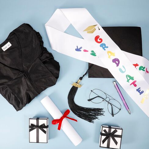 Guiqulai Unisex Shiny Kids Graduation Cap and Gown Set with 2024 Tassel for Kindergarten Preschool Toddler Children in Saudi Arabia