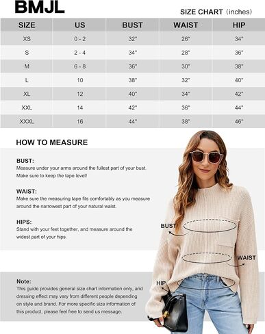 BMJL Womens Mock Neck Sweater 2023 Fall Knit Pullover Outfits Long Sleeve Jumper Tops with Pocket in Saudi Arabia
