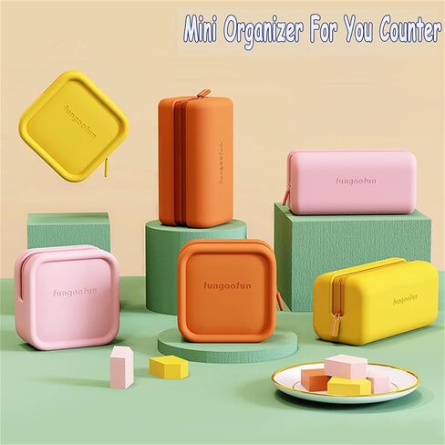 Pink Makeup Bag - Eva Waterproof Cosmetic Bag for Women, Square Toiletry Bag Travel Organizer for Girls, Mini Small Make Up Bag Cosmetic Zipper Pouch, Lipstick Makeup Case Organizer in Saudi Arabia