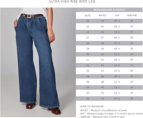 Lola Jeans Women's Lola Ultra-high Rise Wide Leg in Kuwait
