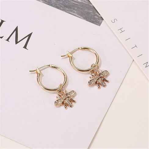 Honey Bee Dangle Earrings Daisy Sunflower Statement Earrings Circle Round Wasp Insect Drop Stud Earrings for Women Girls Trendy Jewelry 2Pcs Set in Saudi Arabia