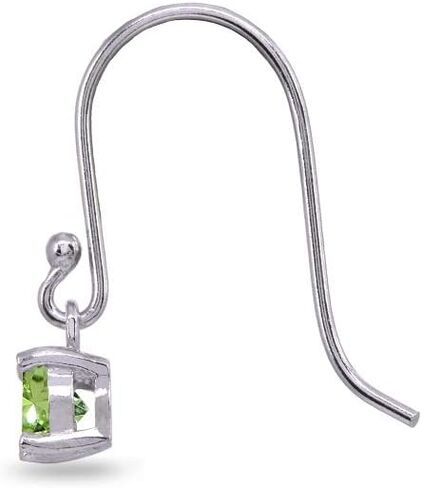 Sterling Silver 5mm Round Small Solitaire Dangle Earrings for Women or Teen Girls Made with European Crystals in Saudi Arabia