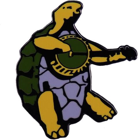 Trappin Station Music Album Pin Brooch American Rock Band Badge Cartoon Turtle Enamel Lapel Pin Brooch for Students Children’ Schoolbag Clothes Dec Christmas Gift For Children Students Men Women, in Kuwait