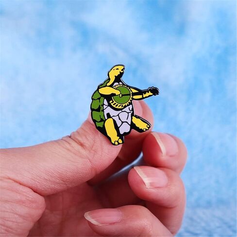 Trappin Station Music Album Pin Brooch American Rock Band Badge Cartoon Turtle Enamel Lapel Pin Brooch for Students Children’ Schoolbag Clothes Dec Christmas Gift For Children Students Men Women, in Kuwait