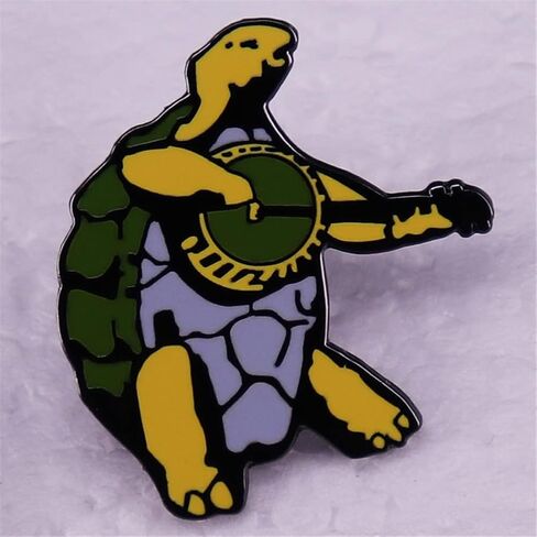 Trappin Station Music Album Pin Brooch American Rock Band Badge Cartoon Turtle Enamel Lapel Pin Brooch for Students Children’ Schoolbag Clothes Dec Christmas Gift For Children Students Men Women, in Kuwait