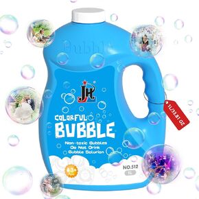 محلول الفقاعات، 1 لتر/ 33.8 أونصة من محلول الفقاعات المركز لإعادة التعبئة لآلة الفقاعات، مسدس الفقاعات، الصولجانات العملاقة، جزازة العشب الفقاعية، صانع الفقاعات للأطفال الصغار in Kuwait