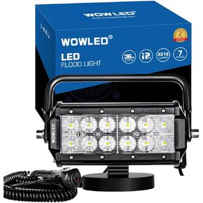 WFPOWER 36W LED Work Light Magnetic Base Mount Portable LED Light Flood for Car SUV Boat Bar Truck Driving Lamp Fog Lights
