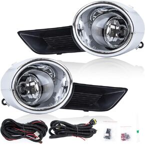 RP Remarkable Power, FL7123 Fit For 2008-11 Highlander Chrome Trim Black Bezel Fog Light Kits