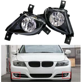 SixBuys Pair of Fog Light Front Driving Fog Lamp Daytime Running Light For BMW E90 E91 328i 335i 09-11 Left & Right Side