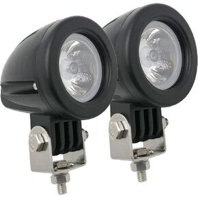 Audak 2 قطعة 10 واط 2 بوصة جولة الفيضانات البسيطة LED القيادة ضوء العمل للدراجات النارية الترابية دراجة على الطرق الوعرة المركبات شاحنة بيك اب UTV ATV