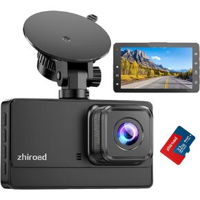 Dash Cam 1080P FHD Front Dash Camera for Cars, WeBeqer Dashcam with 176°Wide Angle, Night Vision, Parking Monitor,Loop Recording, G-Sensor,32G SD Card, Type C