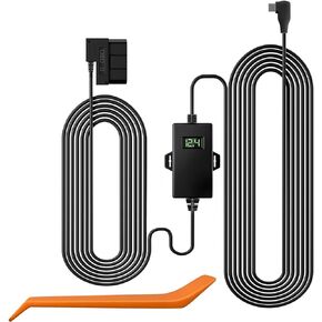 REDTIGER Dash Cam OBD Hardwire Kit Power Cable Type USB C Port,10FT 12V-24V to 5V,for Dash Camera, Low Voltage Protection