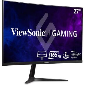 ViewSonic OMNI VX2718-2KPC-MHD 27 Inch Curved 1440p 1ms 165Hz Gaming Monitor with Adaptive Sync, Eye Care, HDMI and Display Port, Black