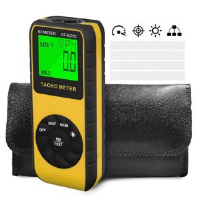 BTMETER Digital Tachometer BT-9235C, Non-Contact 7.0-99999 RPM Automotive Industrial Speed Meter, Engine Ratation Measurement Gauge Tester
