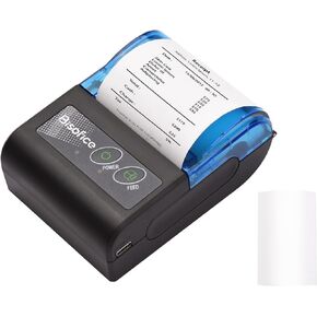 Sunydog Receipt Printer, Portable Mini Thermal Receipt Printer 2 inch Wireless BT USB Receipt Bill Ticket Printer with 58mm Print Paper Compatible with Android Windows for Restaurant Sales Retail