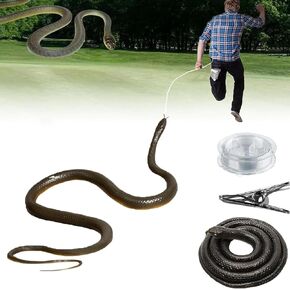 BIXMK Snake Prank with String Clip، Golf Snake Prank، Clip on Snake Prank، DIY Golf Snake Prank مع سلسلة ومشبك، Snake on a String Prank، DIY Golf Snake Prank Gift Gag Gift، Snake Prank للجولف