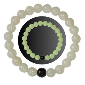 Valentine's Day Gifts for Him & Her | Handmade Magnetic Matching Couples Bracelets | Boyfriend Girlfriend Best Friend I Love You Wife Husband Gifts | Glow in The Dark Firefly Beads Bracelets Unisex