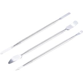 MECCANIXITY 3pcs Metal Spudger Kit Mini Crowbar Flat Head Stainless Steel Pry Bar Opening Tools for Mobile Phone Disassembly Repair