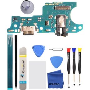 iParto Charging Port Replacement for Samsung Galaxy A02s Charging Port Replacement Kit for Galaxy A02s SM-A025F/DS A025U A025 A025M USB Flex Dock Connector Replacement with Tools