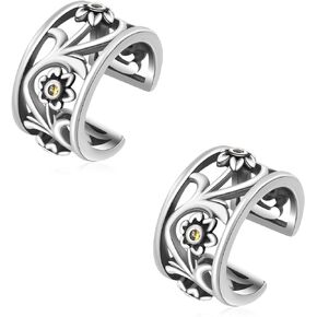 Cuff Earrings 925 Sterling Silver Ear Cuff Earrings Non-Piercing Fake Helix Cartilage Cuff Earrings Various Styles Ear Cuffs Fine Jewelry for Women