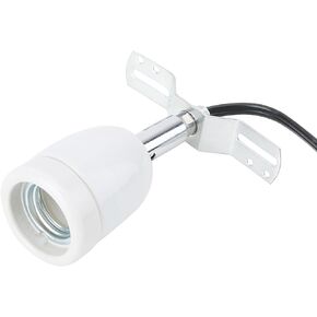Pissente Heat Lamp Holder, E27 Rotatable Ceramic Heating Bulb Base with Switch, Reptile Pet Clip Heat Lamp Bulb Base Socket Holder, Adjustable Reptile Lamp Holder Bracket for Turtle Pet