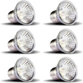 OMAYKEY 75W 6 Pack UVA + UVB Full Spectrum Sun Lamp Sunbathe Heat Lamp/Bulb/Light for for Lizard Bearded Dragon Chameleon Snake Turtle Aquarium Reptiles & Amphibians