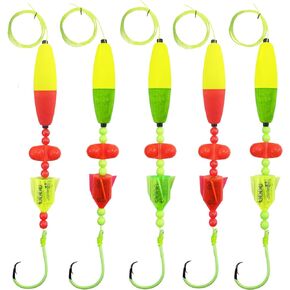 Skipaelf Catfish Rig Catfish Float Rigs,Catfishing Tackle Floats with Rattler Catfishing Equipment,5pcs Santee Cooper Rigs for Catfish Fishing 6/0 8/0 10/0 Circle Hooks